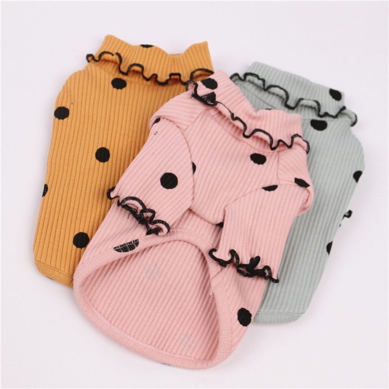 Stylish Dot Turtleneck Shirt for Dogs