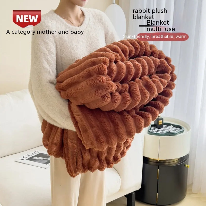 Autumn's Coziest Blanket in Ultra-Soft Faux Fur For You and Your Pet. Thick Plush for cozy evenings at home. The perfect Christmas present. Pick and choose from Trendy Colors and Sizes.