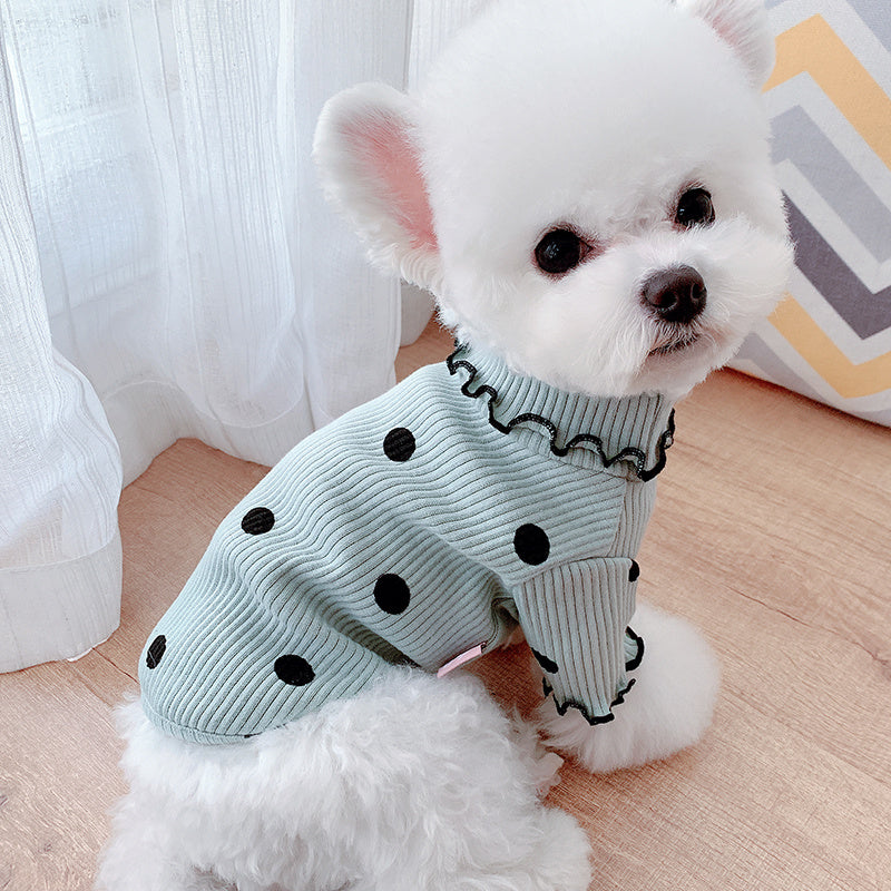 Stylish Dot Turtleneck Shirt for Dogs