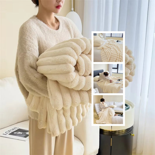 Autumn's Coziest Blanket in Ultra-Soft Faux Fur For You and Your Pet. Thick Plush for cozy evenings at home. The perfect Christmas present. Pick and choose from Trendy Colors and Sizes.