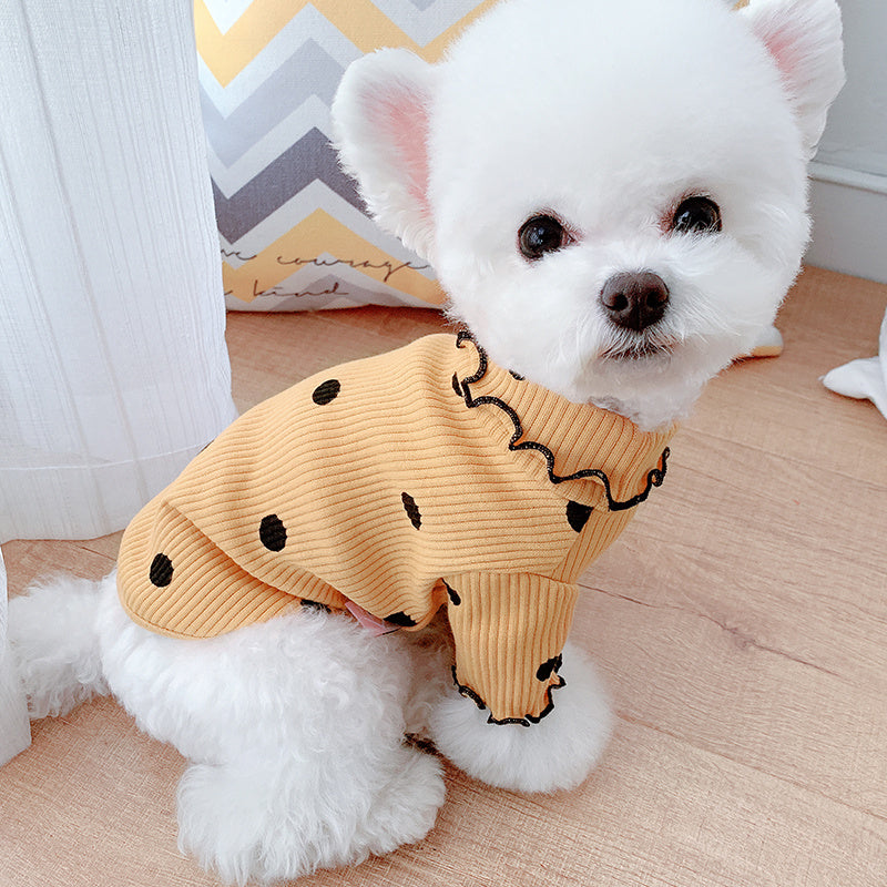 Stylish Dot Turtleneck Shirt for Dogs