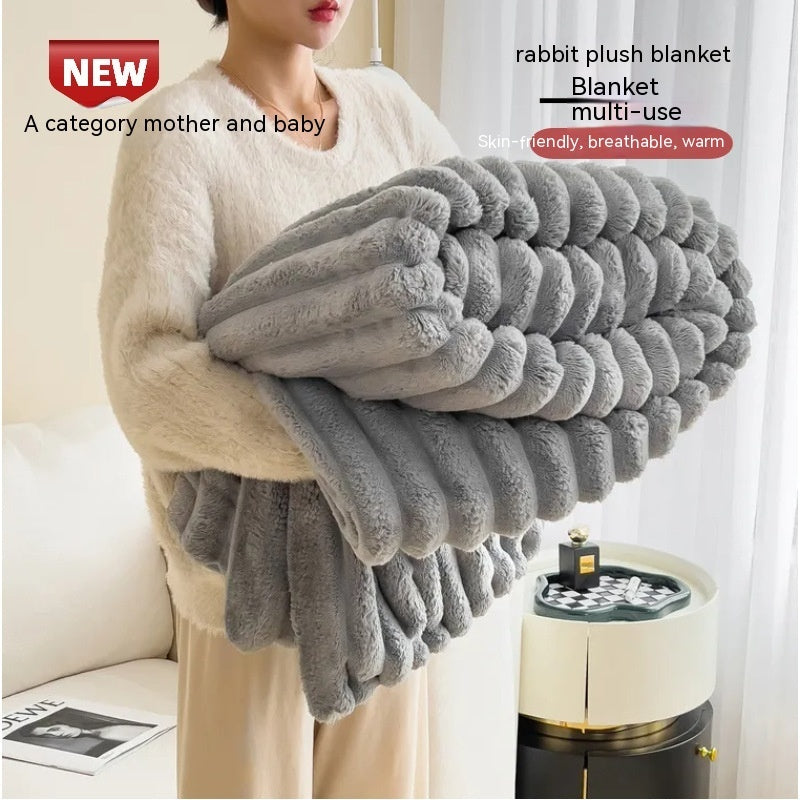 Autumn's Coziest Blanket in Ultra-Soft Faux Fur For You and Your Pet. Thick Plush for cozy evenings at home. The perfect Christmas present. Pick and choose from Trendy Colors and Sizes.