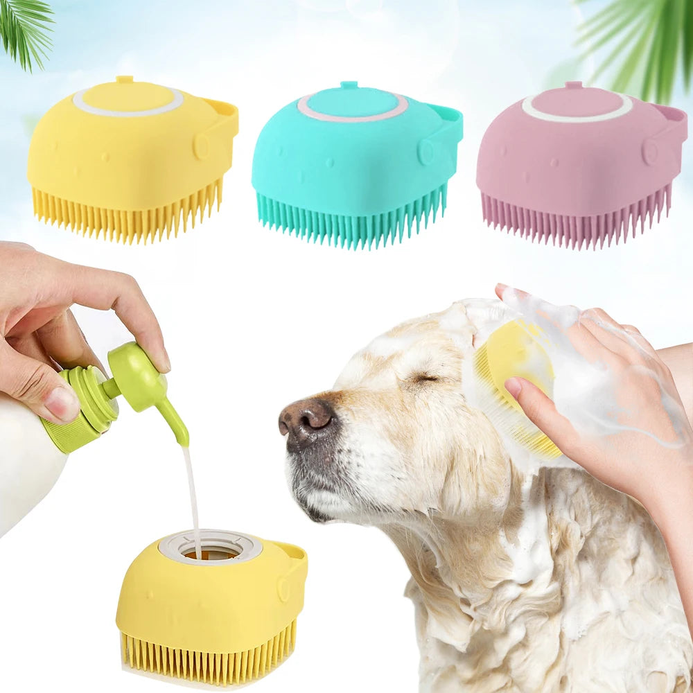 Soft Shampoo Massager Brush - Grooming & Bathing Tool for Pets - Best Pet Pack