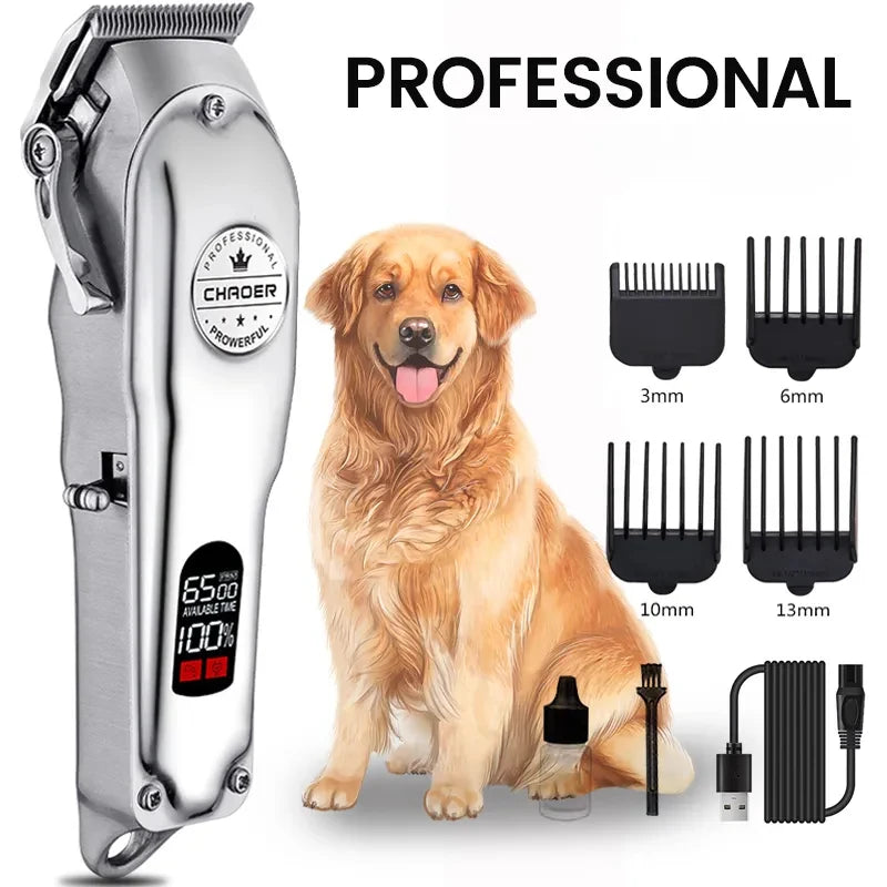 Professional Rechargeable Dog Hair Clipper - Quiet Grooming Tool - Best Pet Pack