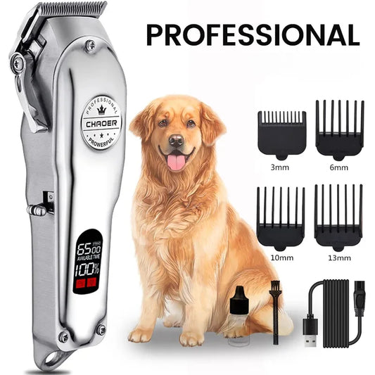 Professional Rechargeable Dog Hair Clipper - Quiet Grooming Tool - Best Pet Pack