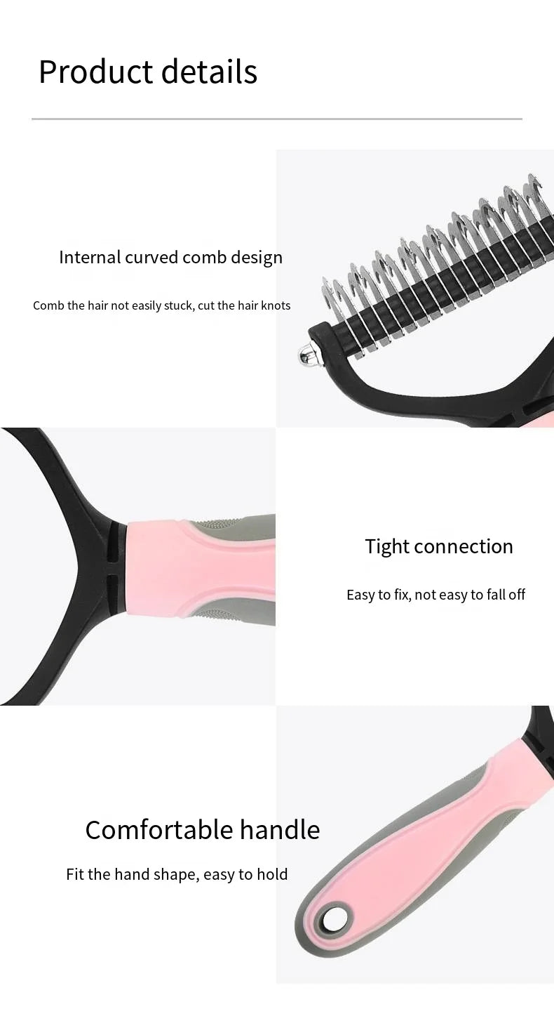 Pet Grooming Brush - Dematting & Hair Removal Comb - Best Pet Pack