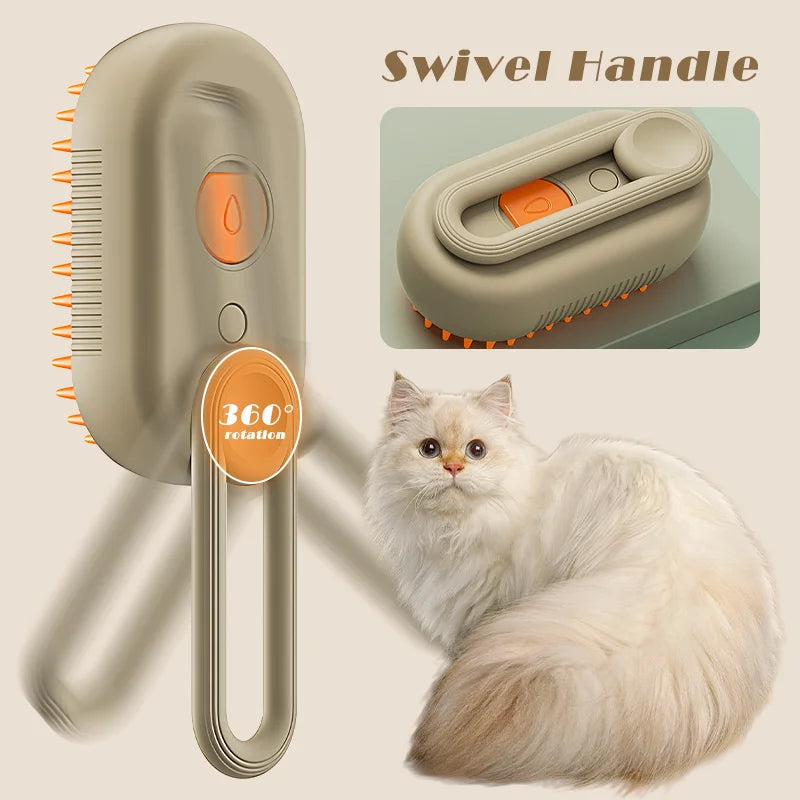 The Best Ultimate 3-in-1 Pet Steam Brush: Groom, Massage & Remove Hair Effortlessly!