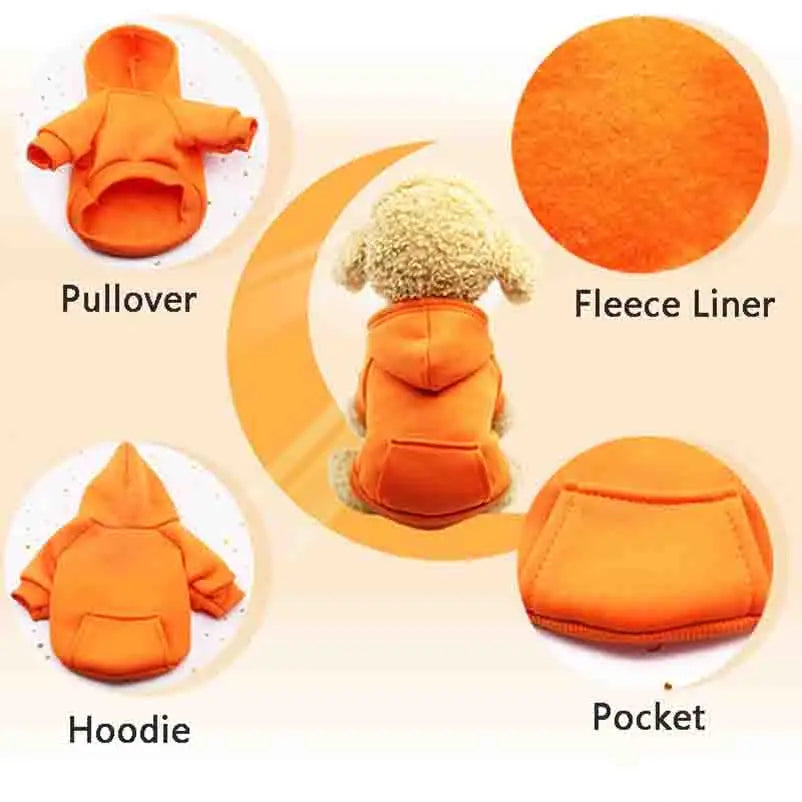 Winter Hooded Pet Sweatshirt - Cozy Jacket for Small & Medium Pets - Best Pet Pack