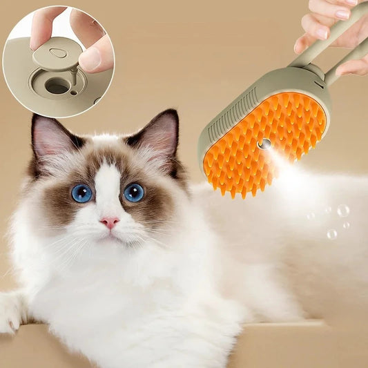 The Best Ultimate 3-in-1 Pet Steam Brush: Groom, Massage & Remove Hair Effortlessly!