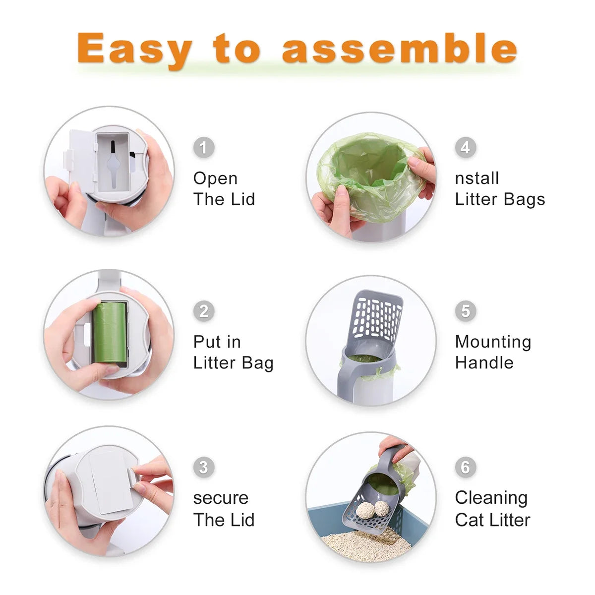 Self-Cleaning Cat Litter Scoop - Filter & Easy Pick-Up - Best Pet Pack