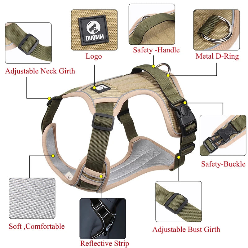 Reflective Dog Harness - Adjustable & Safe - Best Pet Pack