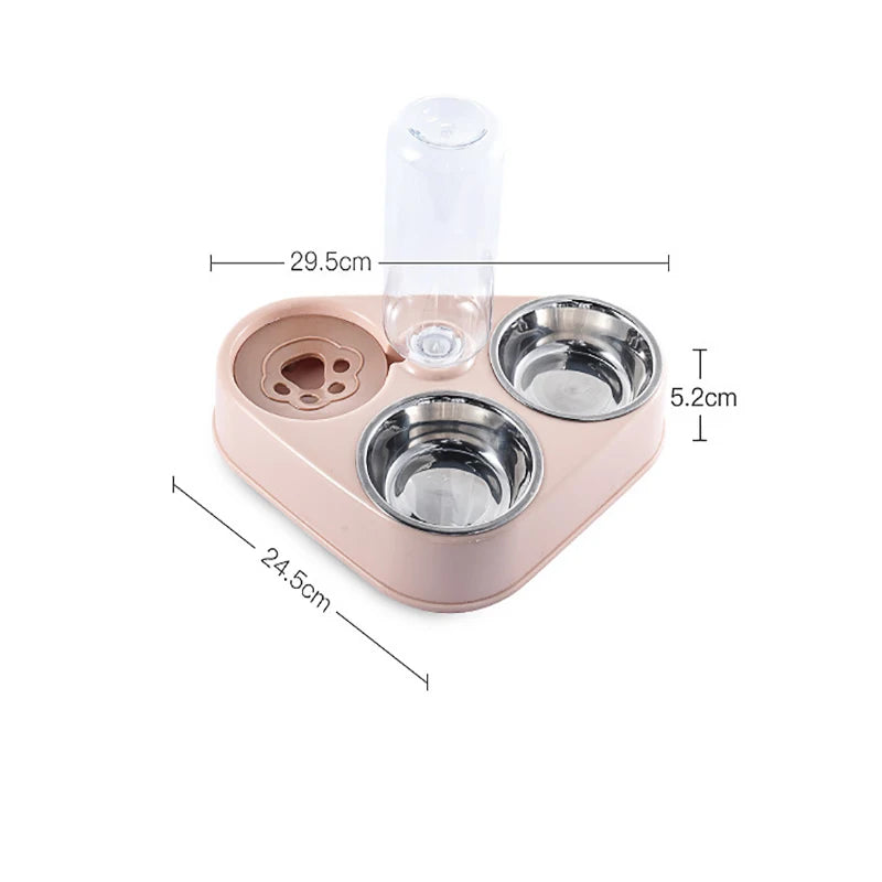 Anti-Knock Pet Feeder with Water Bottle