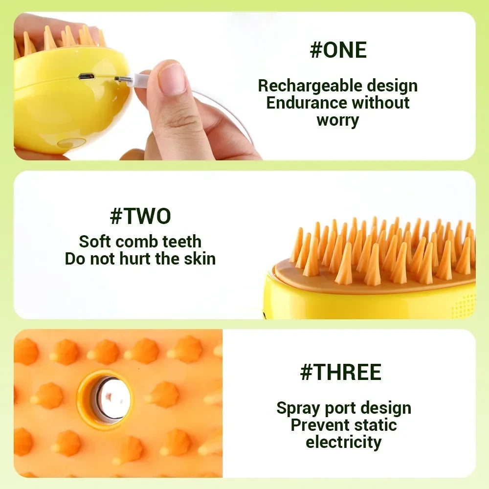 Ultimate 3-in-1 Pet Grooming Steam Brush - Best Pet Pack