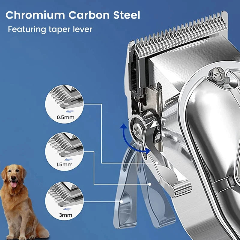 Professional Rechargeable Dog Hair Clipper - Quiet Grooming Tool - Best Pet Pack