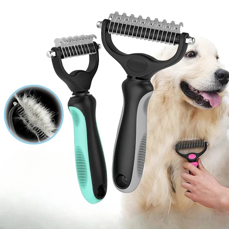 Pet Grooming Brush - Dematting & Hair Removal Comb - Best Pet Pack