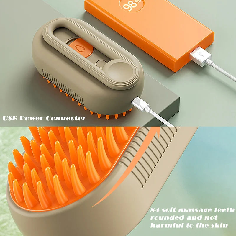 The Best Ultimate 3-in-1 Pet Steam Brush: Groom, Massage & Remove Hair Effortlessly!