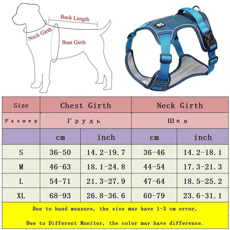 Reflective Dog Harness - Adjustable & Safe - Best Pet Pack