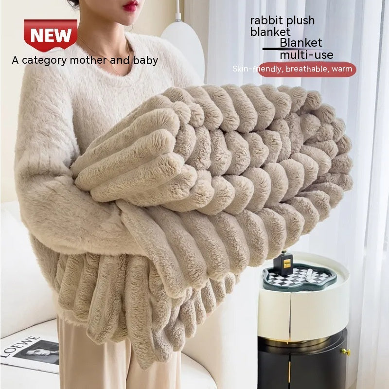 Autumn's Coziest Blanket in Ultra-Soft Faux Fur For You and Your Pet. Thick Plush for cozy evenings at home. The perfect Christmas present. Pick and choose from Trendy Colors and Sizes.