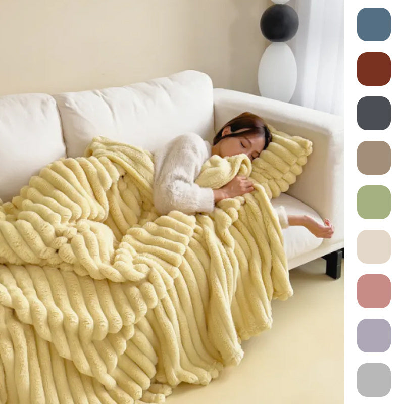 Autumn's Coziest Blanket in Ultra-Soft Faux Fur For You and Your Pet. Thick Plush for cozy evenings at home. The perfect Christmas present. Pick and choose from Trendy Colors and Sizes.